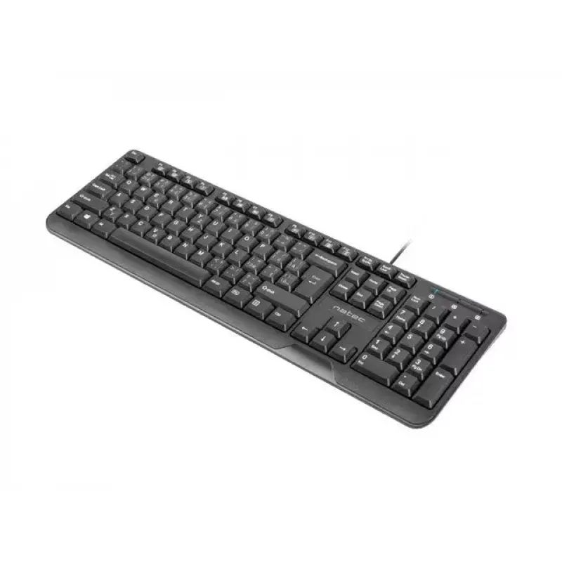 Przewodowa Klawiatura USB NATEC NKL-1151 — Czarna, układ CZ-SK (słowacki), 104 klawisze, przewodowa USB, kabel 1,8 m
