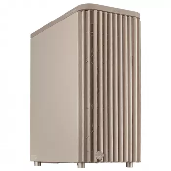 Obudowa PC ASUS ProArt PA401 Wood Edition Beige — mid-tower, przedni panel metalowy