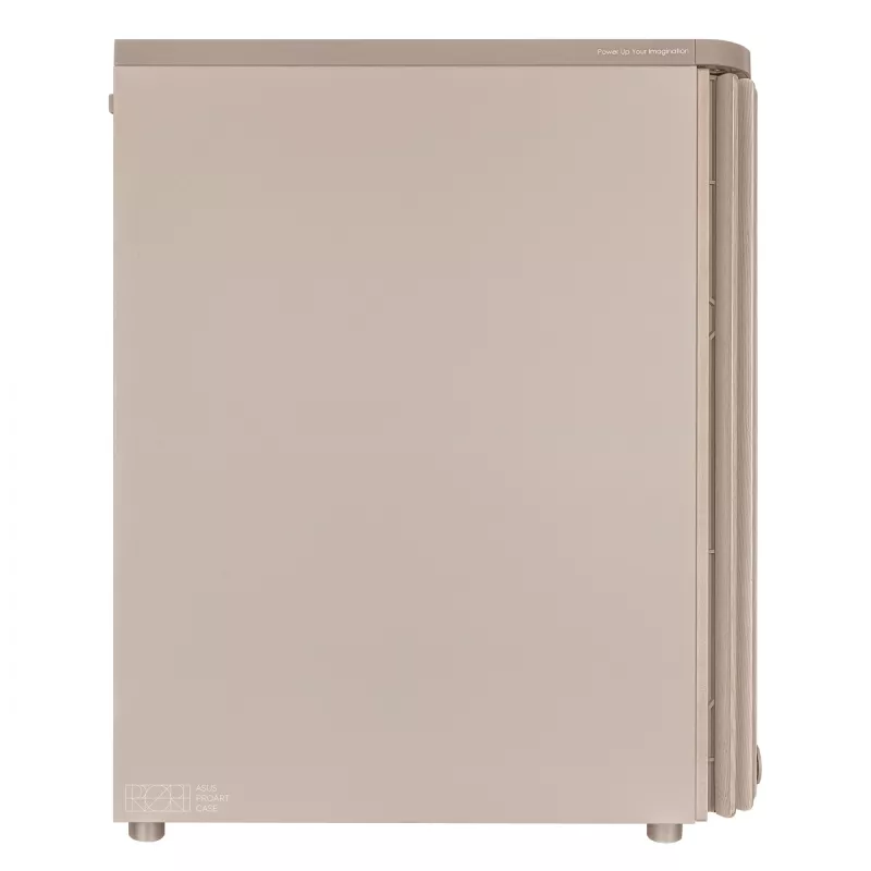Obudowa PC ASUS ProArt PA401 Wood Edition Beige — mid-tower, przedni panel metalowy