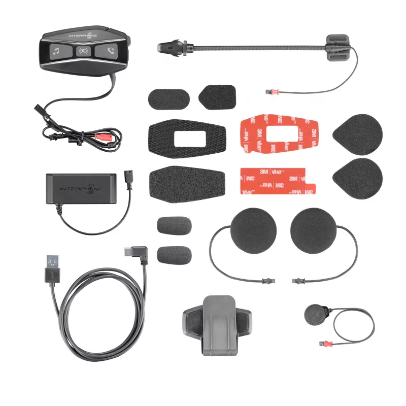 Interphone U-COM 16, 1600 m, A2DP, AVRCP, Czarny, Wodoodporny, IP67, 8 h