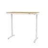 Biurko elektryczne z regulacją wysokości ActiveJet ET119W-C 140x70 cm — 1 silnik, wysokość 725–1225 mm, biały/dąb