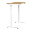 Biurko elektryczne z regulacją wysokości ActiveJet ET119W-C 140x70 cm — 1 silnik, wysokość 725–1225 mm, biały/dąb