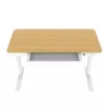Biurko elektryczne z regulacją wysokości ActiveJet ET119W-C 140x70 cm — 1 silnik, wysokość 725–1225 mm, biały/dąb