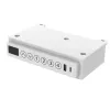 Biurko elektryczne z regulacją wysokości ActiveJet ET119W-C 140x70 cm — 1 silnik, wysokość 725–1225 mm, biały/dąb