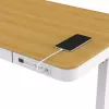 Biurko elektryczne z regulacją wysokości ActiveJet ET119W-C 140x70 cm — 1 silnik, wysokość 725–1225 mm, biały/dąb