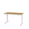 Biurko elektryczne z regulacją wysokości ActiveJet ET119W-C 140x70 cm — 1 silnik, wysokość 725–1225 mm, biały/dąb