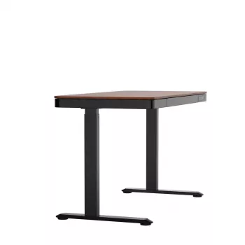 Biurko ActiveJet ET119W-C elektryczne biurko z regulacją wysokości 140x70 cm czarny/orzech z portami USB-A i USB-C