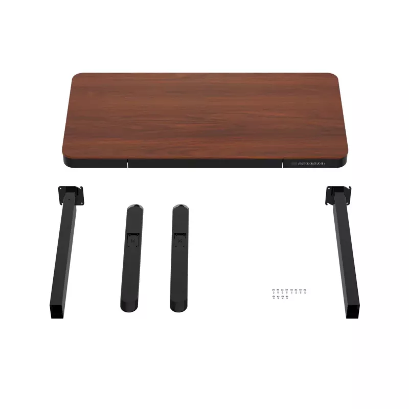 Biurko ActiveJet ET119W-C elektryczne biurko z regulacją wysokości 140x70 cm czarny/orzech z portami USB-A i USB-C