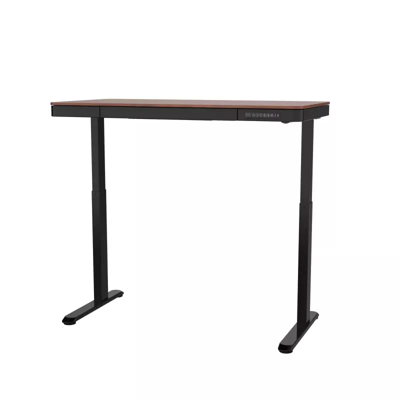 Biurko ActiveJet ET119W-C elektryczne biurko z regulacją wysokości 140x70 cm czarny/orzech z portami USB-A i USB-C