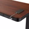 Biurko ActiveJet ET119W-C elektryczne biurko z regulacją wysokości 140x70 cm czarny/orzech z portami USB-A i USB-C