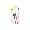 Kabel USB-A na USB-C Baseus Cafule — USB 2.0 A→C, obsługa ładowania QC3.0, oplot nylonowy, czerwony