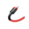 Kabel USB-A na USB-C Baseus Cafule — USB 2.0 A→C, obsługa ładowania QC3.0, oplot nylonowy, czerwony