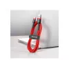 Kabel USB-A na USB-C Baseus Cafule — USB 2.0 A→C, obsługa ładowania QC3.0, oplot nylonowy, czerwony