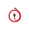 Kabel USB-A na USB-C Baseus Cafule — USB 2.0 A→C, obsługa ładowania QC3.0, oplot nylonowy, czerwony