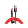 Kabel USB-A na USB-C Baseus Cafule — USB 2.0 A→C, obsługa ładowania QC3.0, oplot nylonowy, czerwony