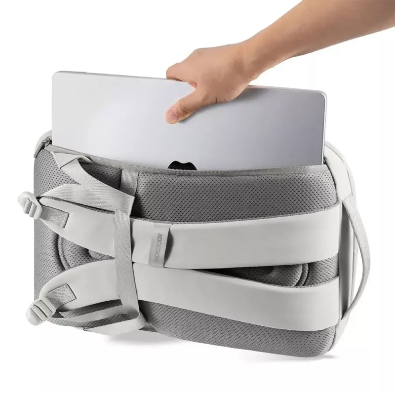 Plecak XDDESIGN Air P706.3219 — Szary, 15 L, komora na laptopa do 15,6 cala, zamek główny zamykany na klucz