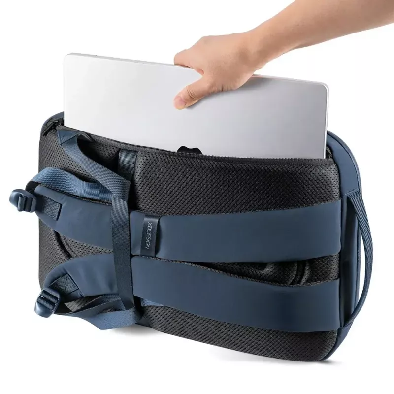 Plecak XDDESIGN Air Backpack NAVY P706.3225 — 15 L, mieści do 15,6 cala (39,6 cm), suwak główny z możliwością zablokowania