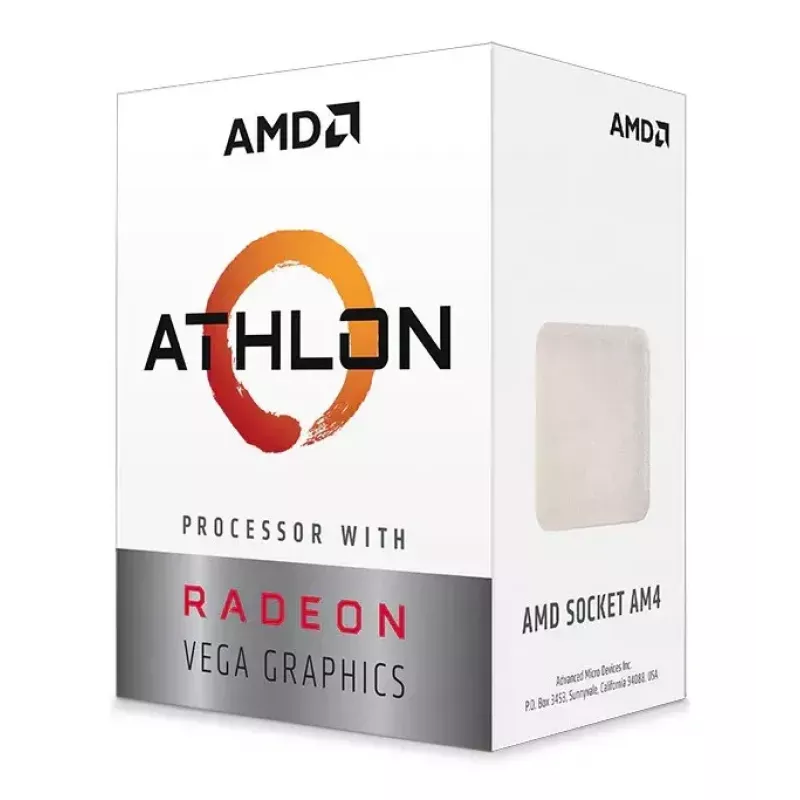 Procesor desktopowy AMD Athlon 3000G, 2 rdzenie, 3,5 GHz, 4 MB L3, Socket AM4, Radeon Vega 3