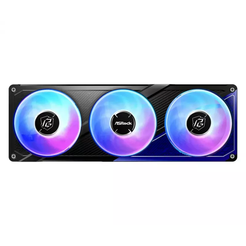 Zestaw chłodzenia cieczą ASRock Phantom Gaming 360 LCD — wentylatory 120 mm, LGA1700/AM5/AM4, czarny