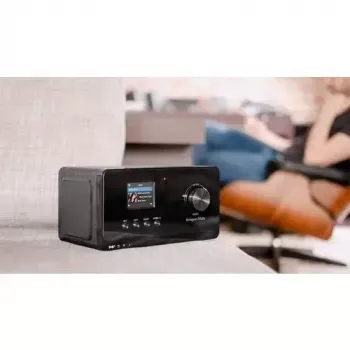 Radio internetowe Krüger&Matz KM0816.1 — czarne, Bluetooth 5.2, FM, 2×7W, 430 stacji, pilot, gniazdo słuchawkowe 3,5 mm