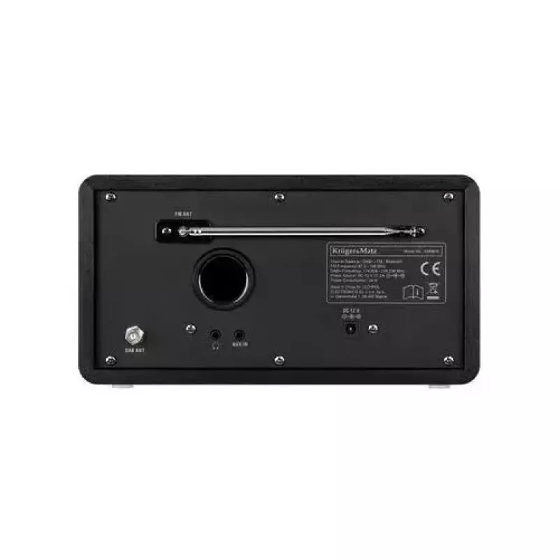 Radio internetowe Krüger&Matz KM0816.1 — czarne, Bluetooth 5.2, FM, 2×7W, 430 stacji, pilot, gniazdo słuchawkowe 3,5 mm