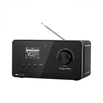 Radio internetowe Krüger&Matz KM0816.1 — czarne, Bluetooth 5.2, FM, 2×7W, 430 stacji, pilot, gniazdo słuchawkowe 3,5 mm