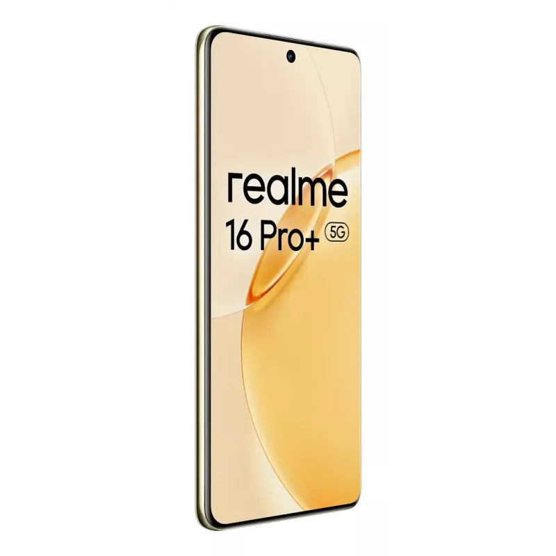 Smartphone REALME realme 16 Pro+ — 6.8 cala (17,3 cm) 1280×2800, Snapdragon 7 Gen 4, 12 GB RAM, 512 GB, 200 MP, 7000 mAh, Złoty
