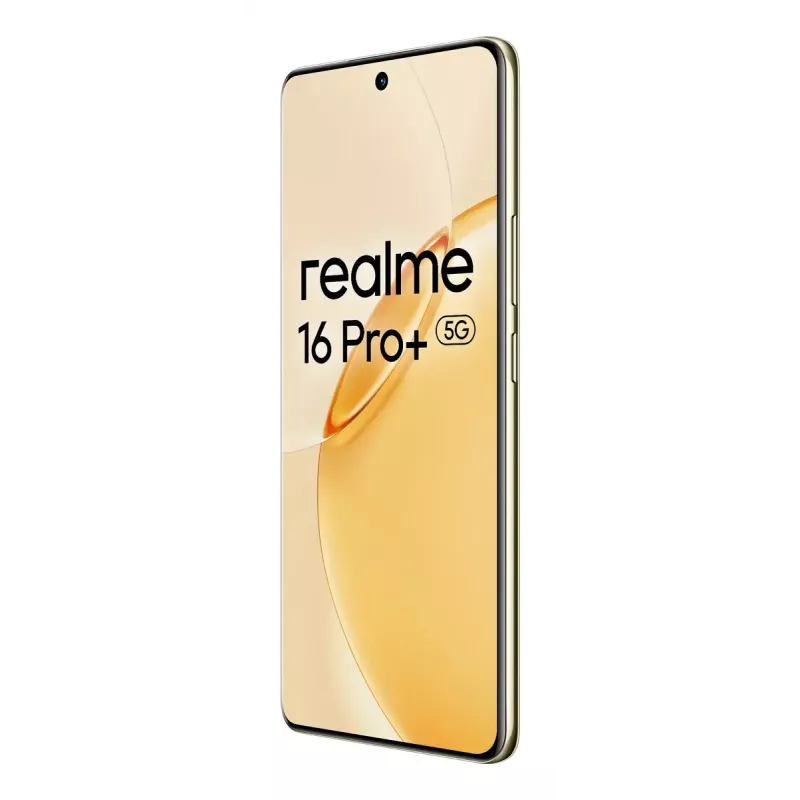 Smartphone REALME realme 16 Pro+ — 6.8 cala (17,3 cm) 1280×2800, Snapdragon 7 Gen 4, 12 GB RAM, 512 GB, 200 MP, 7000 mAh, Złoty