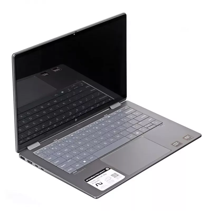 Laptop HP OmniBook Flip 14-FK0013D, Ryzen AI 5 340, 14 cali WUXGA Touch IPS, 16GB RAM, 512GB SSD, Bluetooth, Windows 11, Meteor srebrny