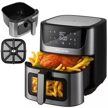 Gorący frytkownica powietrzna BLOW AIR FRYER 2500W 8L — 8 programów, maks. 200°C, dotykowy LCD, pojemność 1,7 kg