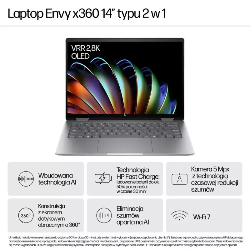 Laptop HP ENVY x360 14 cali Ryzen 7 8840HS 16 GB 512 GB Win11Home