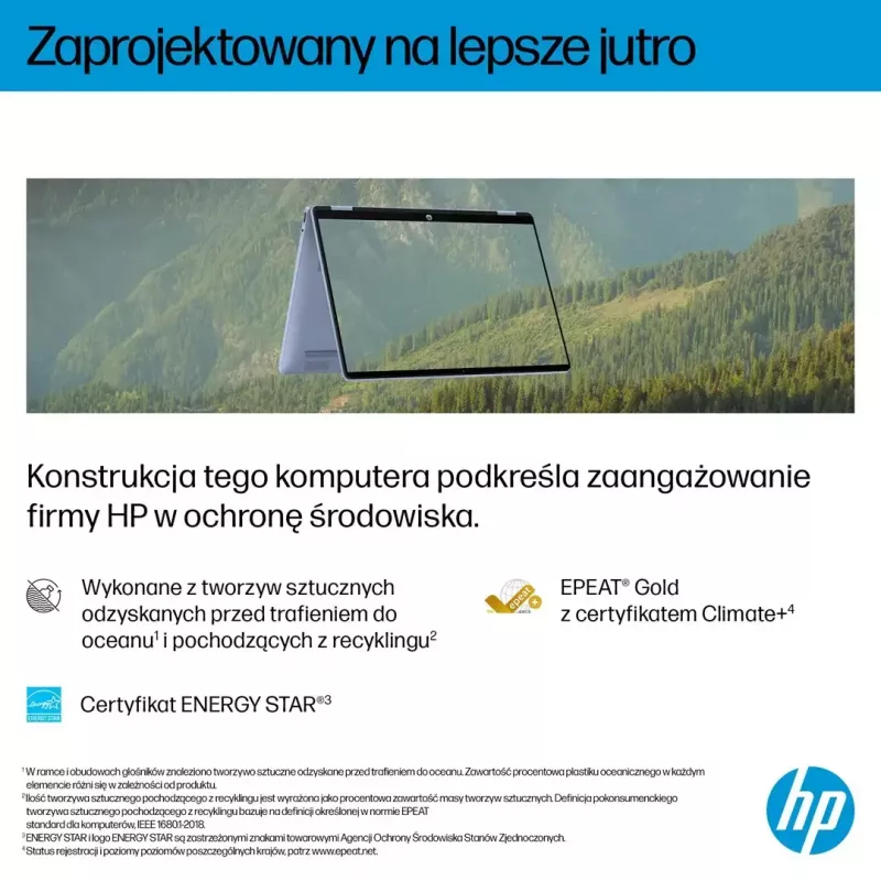 Laptop HP OmniBook 5 Flip 14-fp0004nw 14 cali Core 5 120U 16GB 512GB Win11Home Sky niebieski