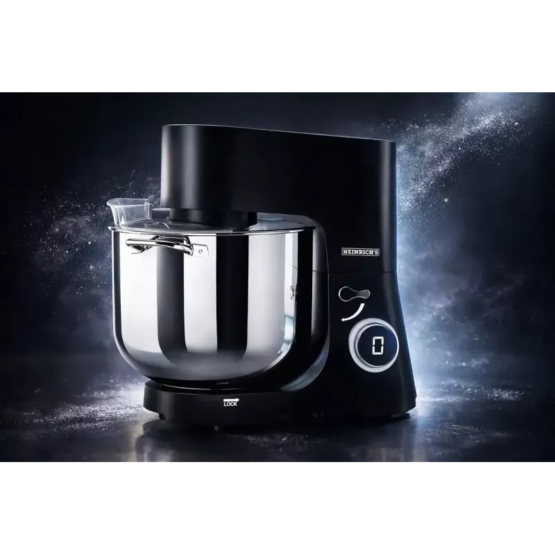 Robot kuchenny HEINRICH'S HKM 8150 — wielofunkcyjne urządzenie kuchenne na blat, czarny