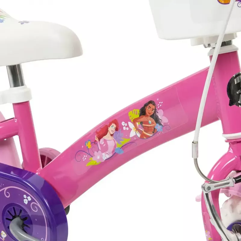 Rower dziecięcy HUFFY Disney PRINCESS 12 cali — 12-calowe koła, jeden bieg, kółka boczne w zestawie