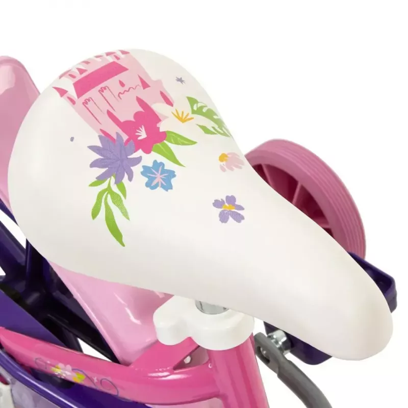 Rower dziecięcy HUFFY Disney PRINCESS 12 cali — 12-calowe koła, jeden bieg, kółka boczne w zestawie