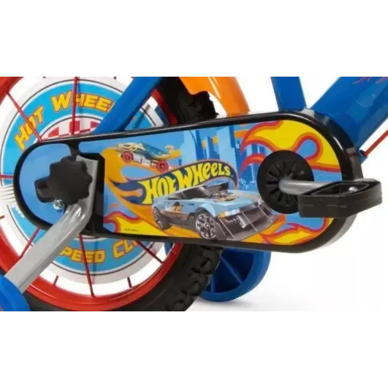 Rower dziecięcy Toimsa 14 cali Hot Wheels model 1468, koła 14-calowe, rama stalowa, kompatybilny z kółkami bocznymi