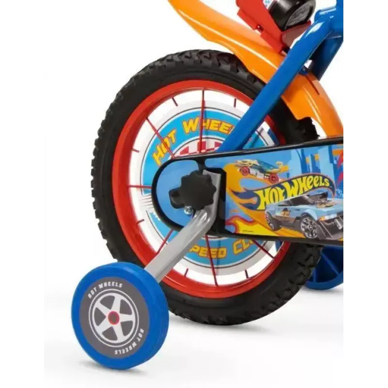 Rower dziecięcy Toimsa 14 cali Hot Wheels model 1468, koła 14-calowe, rama stalowa, kompatybilny z kółkami bocznymi