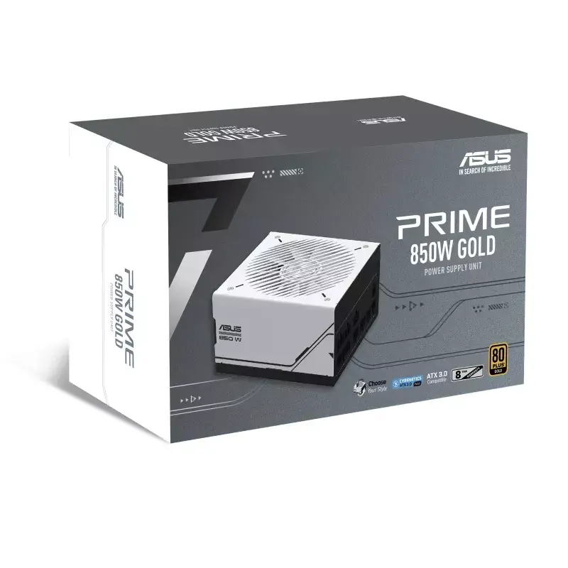 ASUS Prime 850W Gold (AP-850G) zasilacz 20+4 pin ATX ATX Czarny, Biały