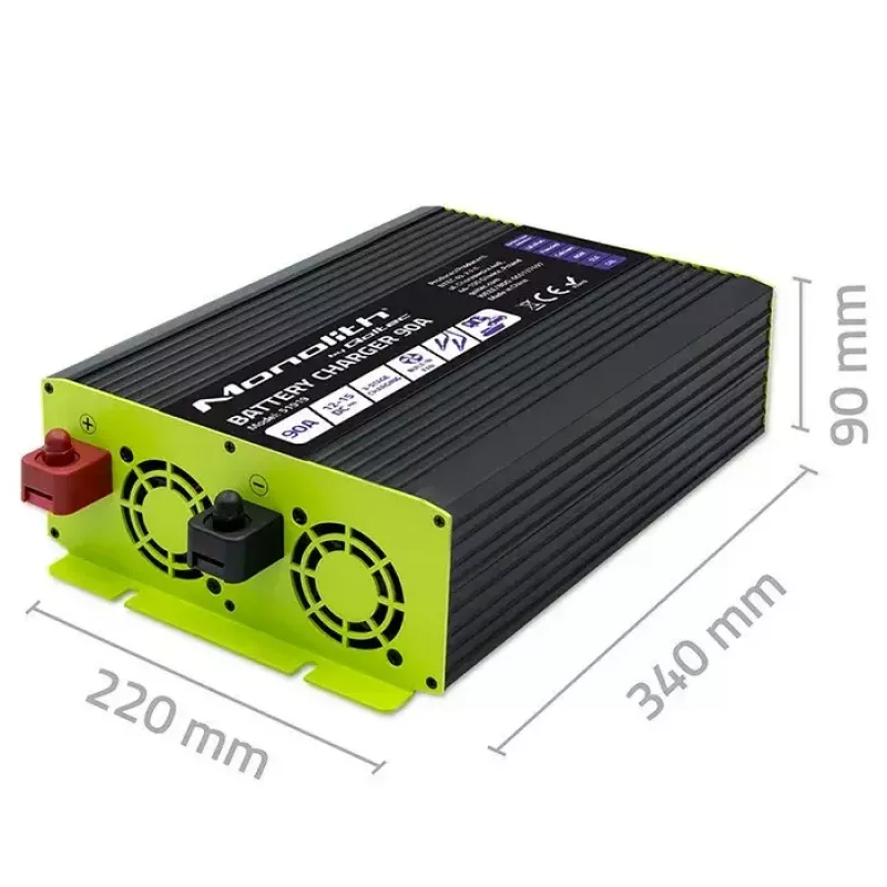 Ładowarka do akumulatorów QOLTEC 51919 90A 12V do LiFePO4 AGM GEL SLA