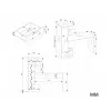 Zestaw biurko z regałem top e shop COSMO Dąb Rzemieślniczy — Blat 115×50 cm, Szerokość 1430 mm, Wysokość 1400 mm, Głębokość 500 mm, 1 szuflada