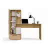 Zestaw biurko z regałem top e shop COSMO Dąb Rzemieślniczy — Blat 115×50 cm, Szerokość 1430 mm, Wysokość 1400 mm, Głębokość 500 mm, 1 szuflada