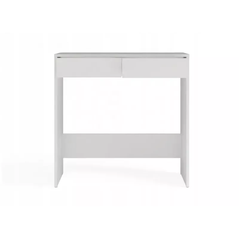 Biurko MARINA 2S, białe, płyta wiórowa, 810×500×800 mm, 2 szuflady, blat laminowany