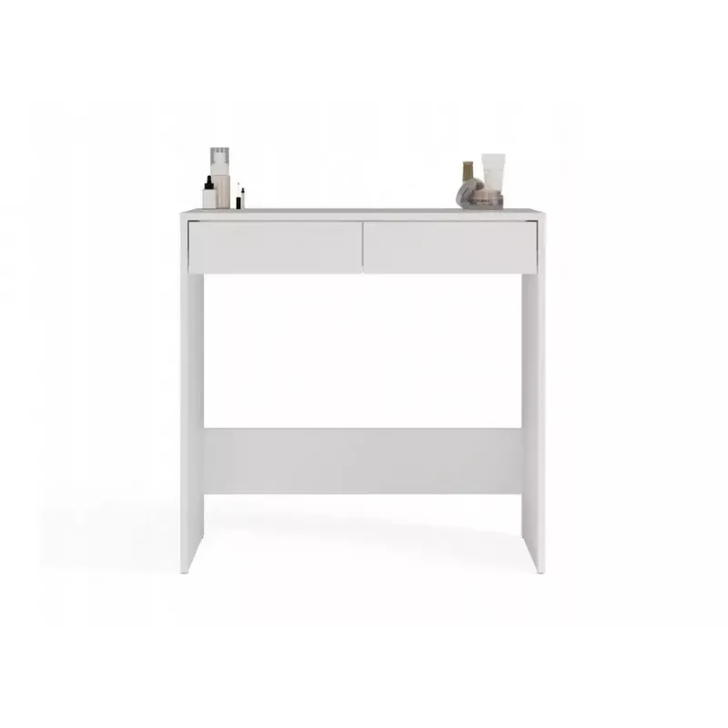 Biurko MARINA 2S, białe, płyta wiórowa, 810×500×800 mm, 2 szuflady, blat laminowany