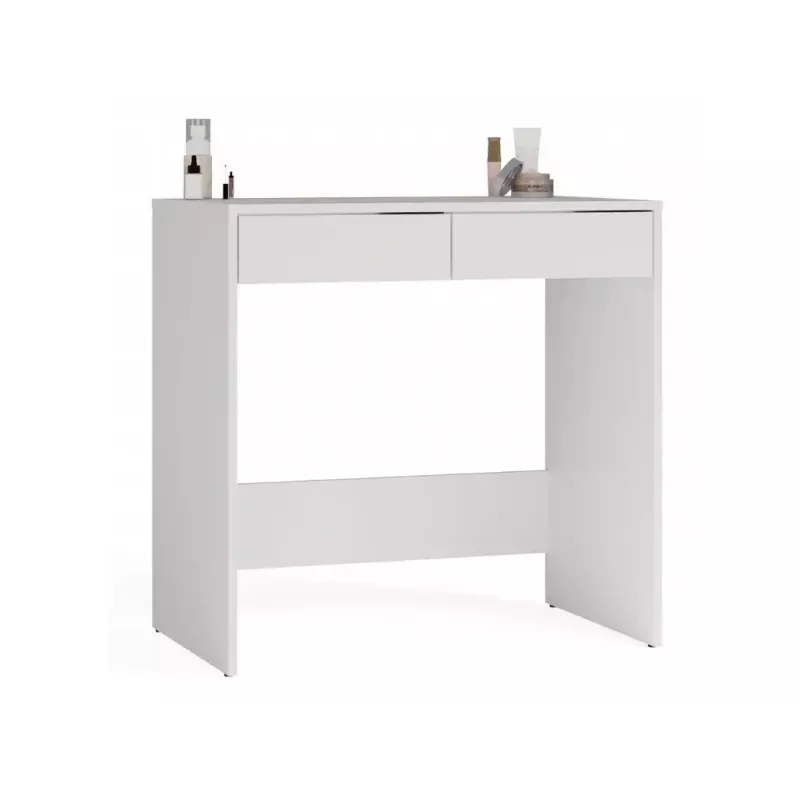 Biurko MARINA 2S, białe, płyta wiórowa, 810×500×800 mm, 2 szuflady, blat laminowany