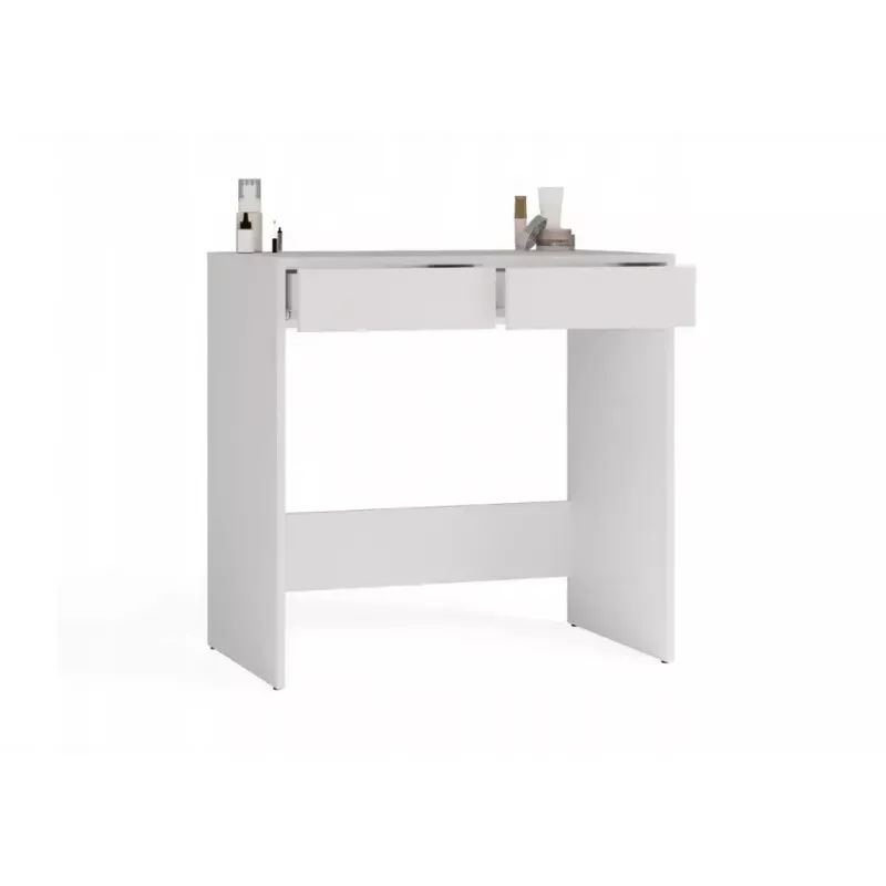 Biurko MARINA 2S, białe, płyta wiórowa, 810×500×800 mm, 2 szuflady, blat laminowany