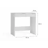 Biurko MARINA 2S, białe, płyta wiórowa, 810×500×800 mm, 2 szuflady, blat laminowany