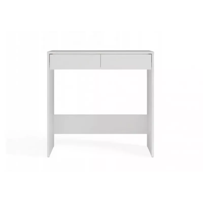 Biurko MARINA 2S, białe, płyta wiórowa, 810×500×800 mm, 2 szuflady, blat laminowany