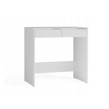 Biurko MARINA 2S, białe, płyta wiórowa, 810×500×800 mm, 2 szuflady, blat laminowany