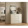 Komoda z 2 drzwiami i 4 szufladami TOP E SHOP M-MP-K-MAL-2D4S/120-KASZ, kaszmirowy, 120×40×97 cm, płyta wiórowa