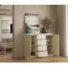 Komoda z 2 drzwiami i 4 szufladami TOP E SHOP M-MP-K-MAL-2D4S/120-KASZ, kaszmirowy, 120×40×97 cm, płyta wiórowa